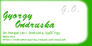 gyorgy ondruska business card